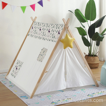 Tienda de campaña tipi para niños con marco A Frame para interiores y exteriores